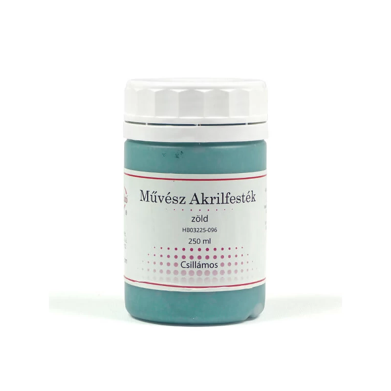 Művész akrilfesték, 250 ml - csillámos, 96, zöld