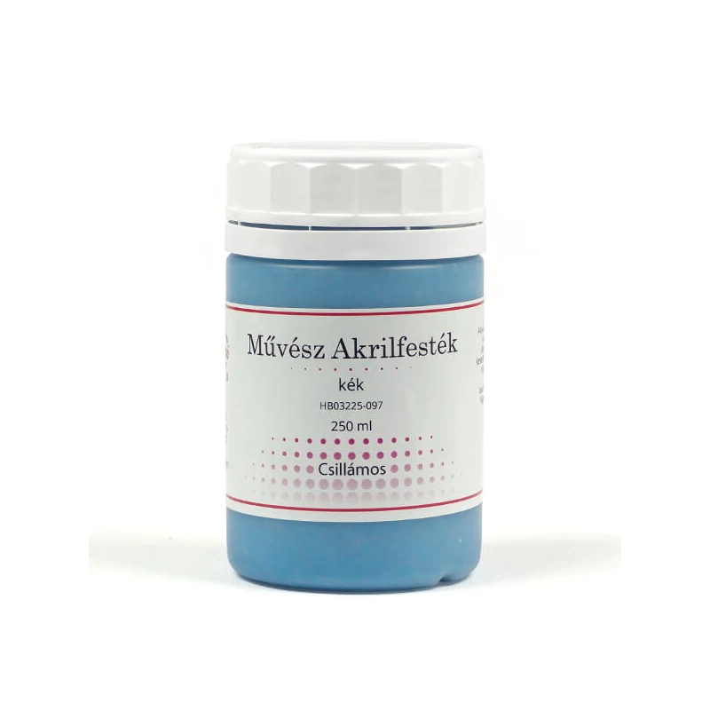 Művész akrilfesték, 250 ml - csillámos, 97, kék