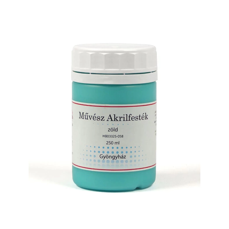 Művész akrilfesték, 250 ml - gyöngyház, 58, zöld	