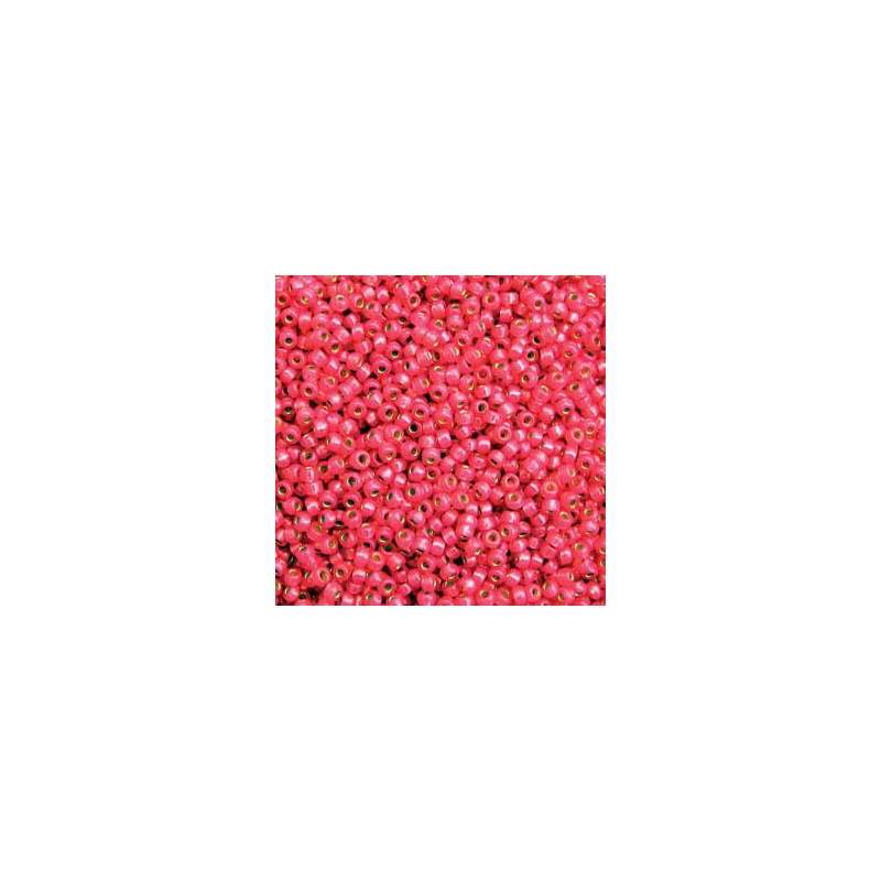 Miyuki japán üveggyöngy, kásagyöngy 11/0 - Duracoat Silver Lined Hot Pink