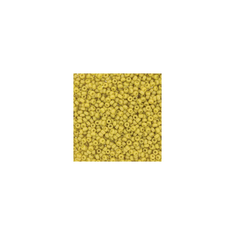 Miyuki japán üveggyöngy, kásagyöngy 11/0 - Frost Opaque Glaze Rainbow Yellow