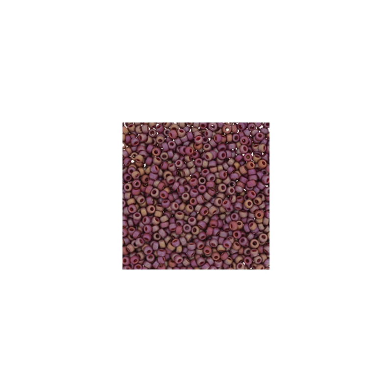 Miyuki japán üveggyöngy, kásagyöngy 11/0 - Frost Opaque Glaze Rainbow Dark Red
