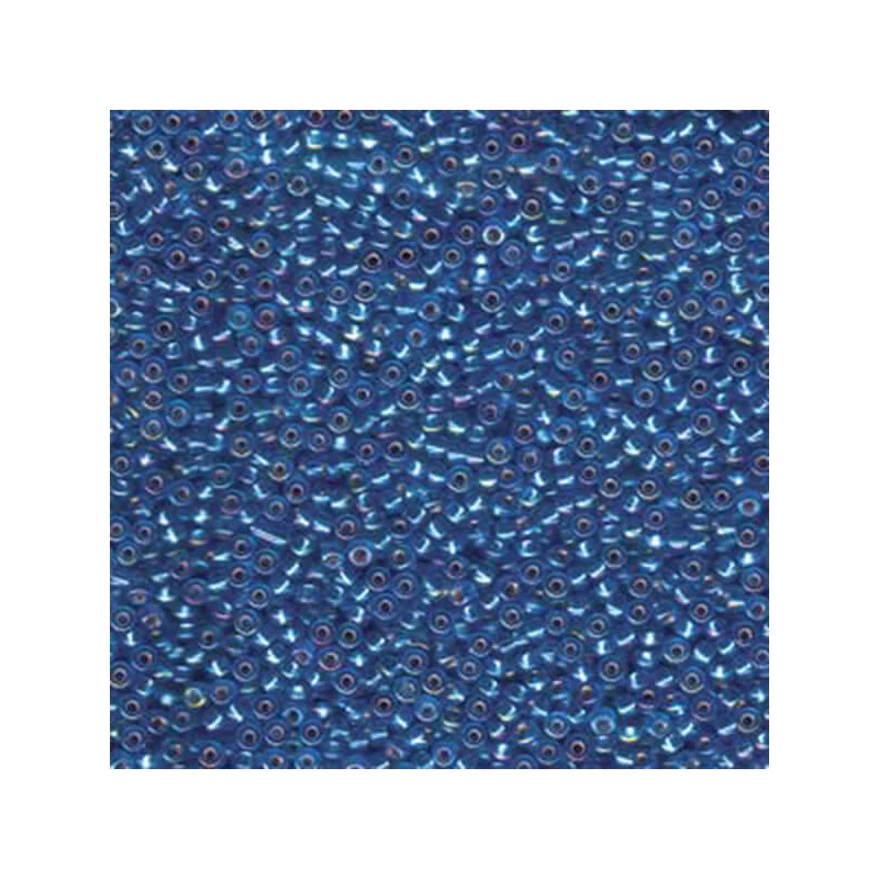 Miyuki japán üveggyöngy, kásagyöngy 11/0 - Silver Lined Sapphire AB
