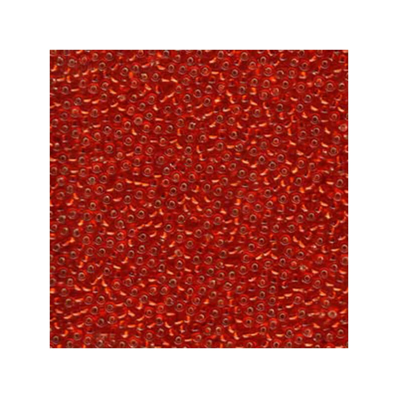 Miyuki japán üveggyöngy, kásagyöngy 11/0 - Silver Lined Flame Red