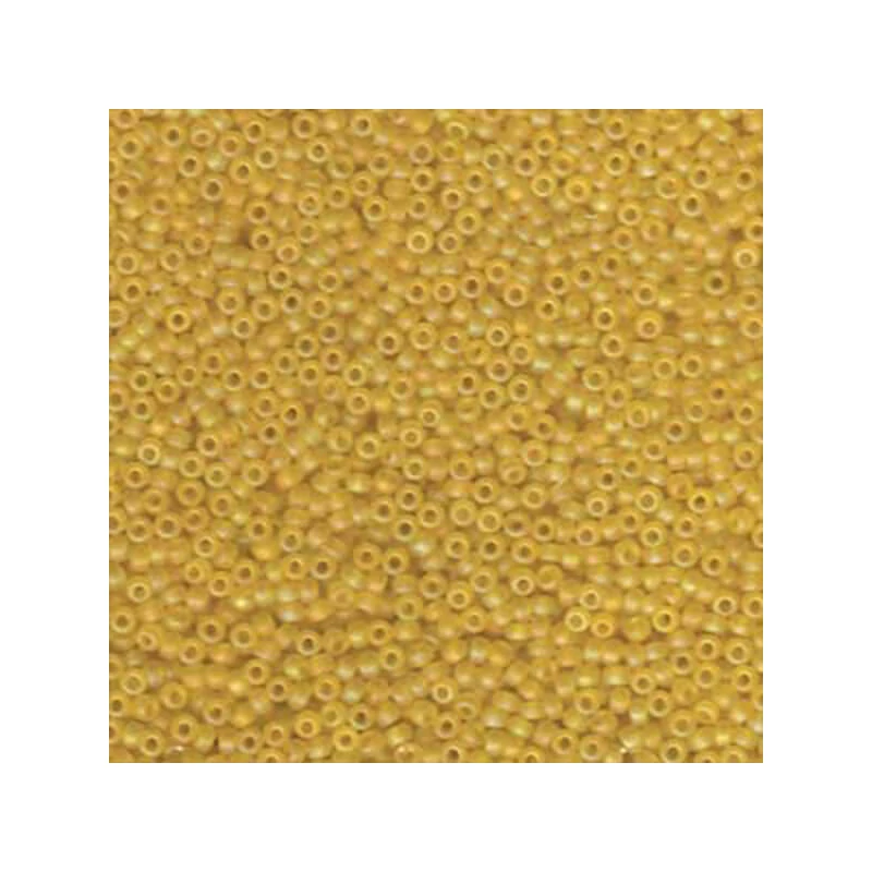 Miyuki japán üveggyöngy, kásagyöngy 11/0 - Matte Transparent Yellow AB