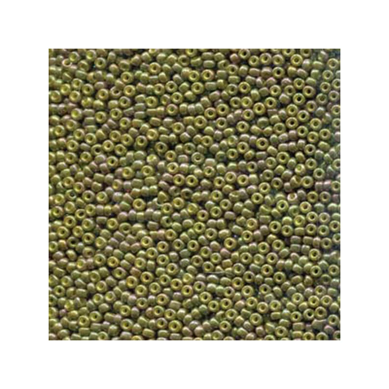 Miyuki japán üveggyöngy, kásagyöngy 11/0 - Opaque Golden Olive Luster