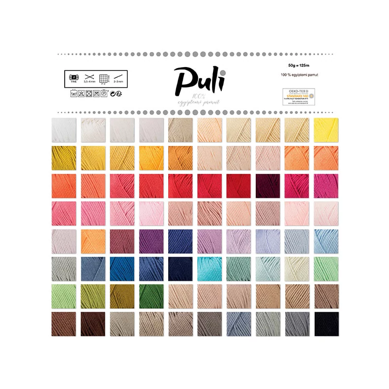 Puli pamut horgolófonal, 50 g - 2124