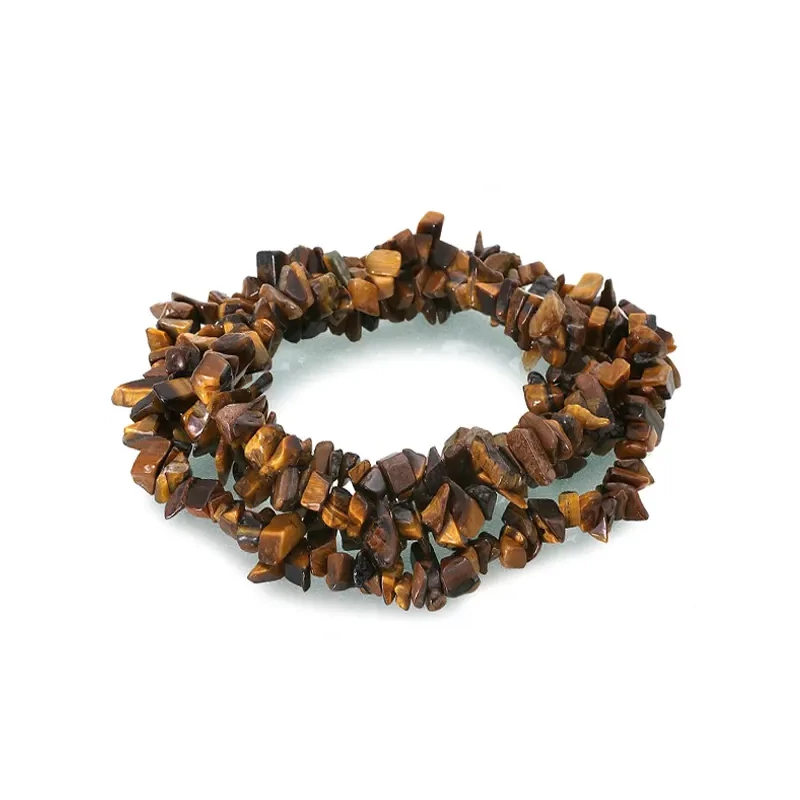 Ásványgyöngy chips - Tigrisszem, 8-12 mm, 1 szál