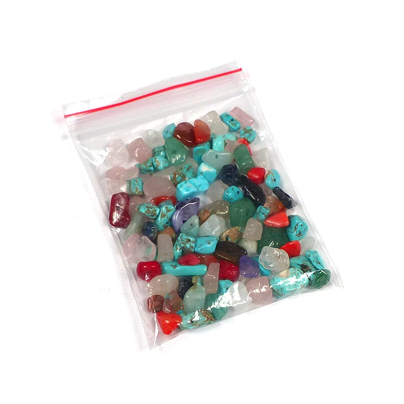 Féldrágakő ásványgyöngy vegyesen - 8-12 mm, 25 g