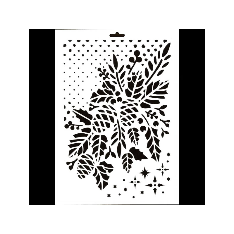 Stencil, Cadence, 21x30 cm - téli ajtódísz