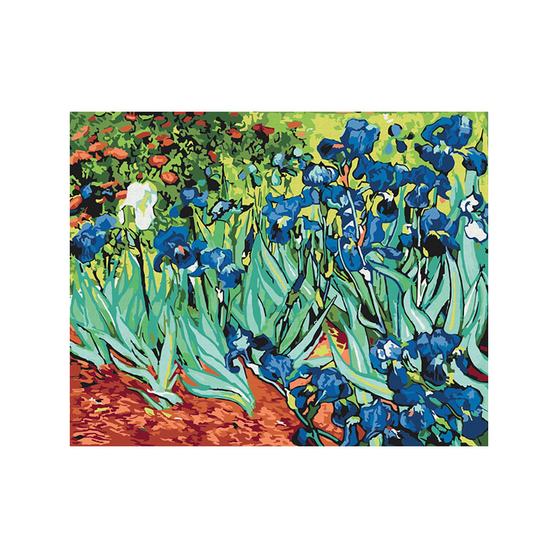 Számozott kifestő készlet, feszített vásznon, 40x50 cm - Van Gogh: Íriszek