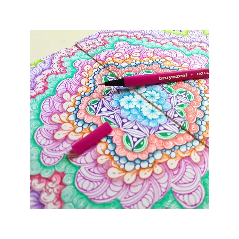 Bruynzeel Fineliner Brush pen kétvégű filctoll készlet - 72 db, fémdobozos
