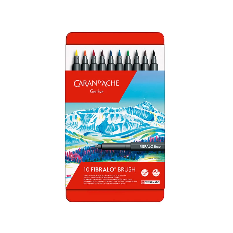 Caran d'Ache Fibralo Brush Pen ecsetfilc készlet - 10 db