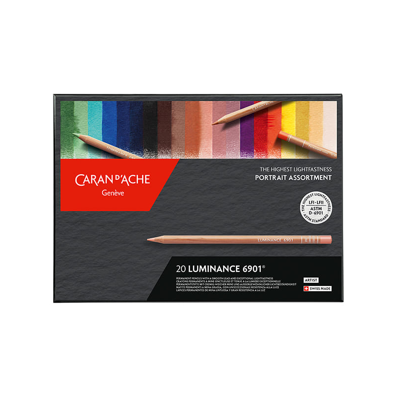 Caran d'Ache Luminance 6901 színesceruza készlet - 20 db, portrait