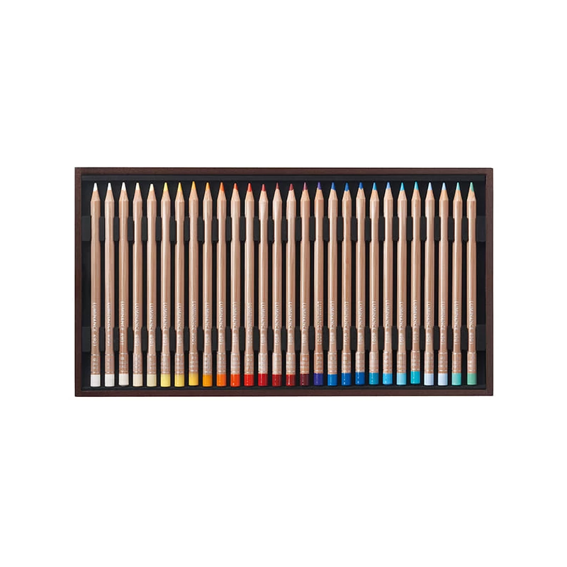 Caran d'Ache Luminance 6901 színesceruza készlet - 76 szín, 80 db + kiegészítők, fadobozos