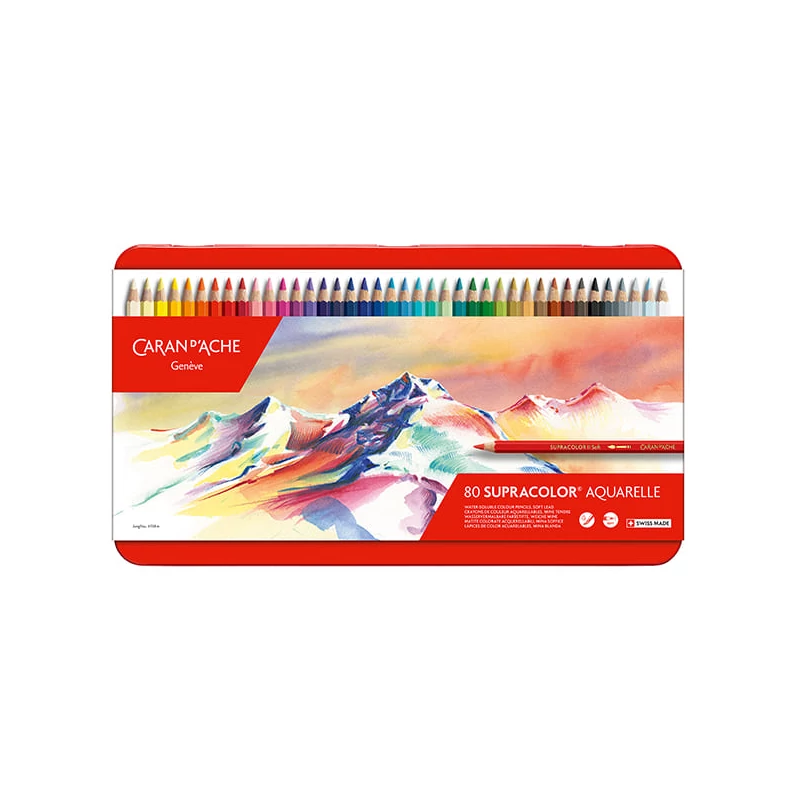 Caran d'Ache Supracolor Soft akvarellceruza készlet - 80 db