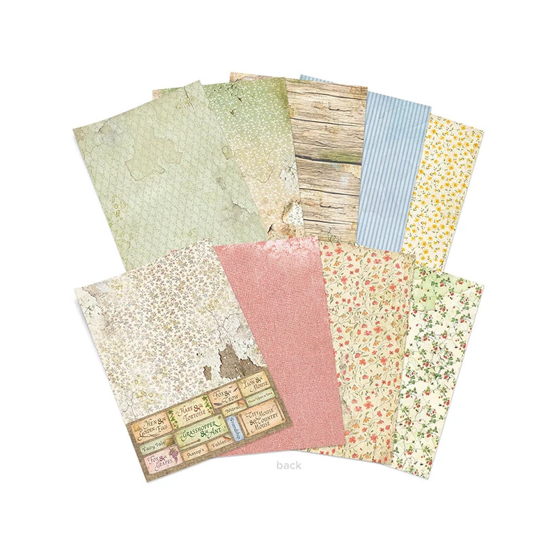 Ciao Bella scrapbook papírkészlet, A4, 9 ív - Ezópusz állatmeséi Creative Pad