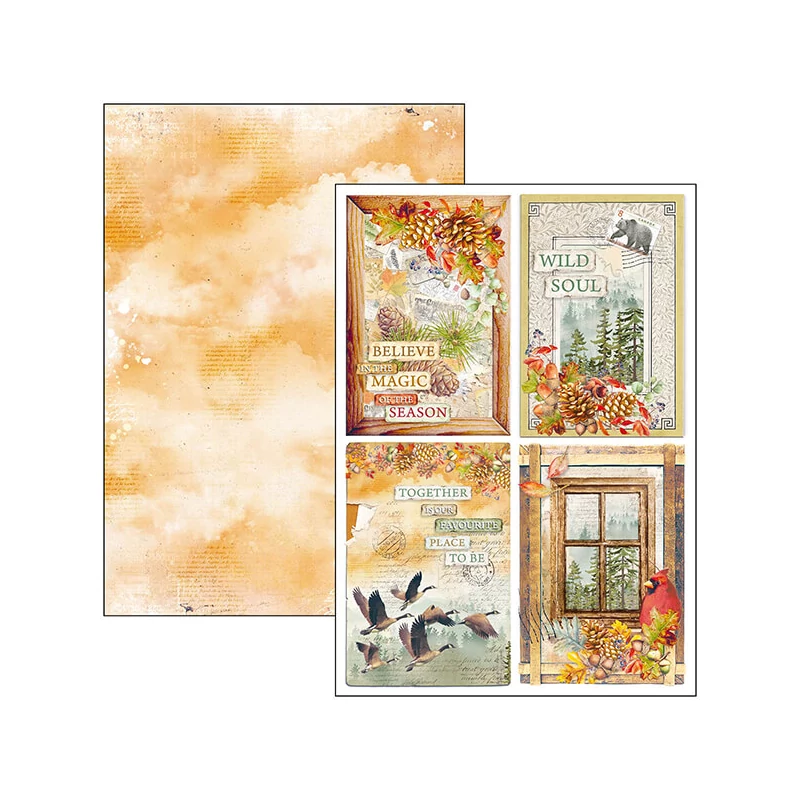 Ciao Bella scrapbook papírkészlet, A4, 9 ív - A vadonban Creative Pad