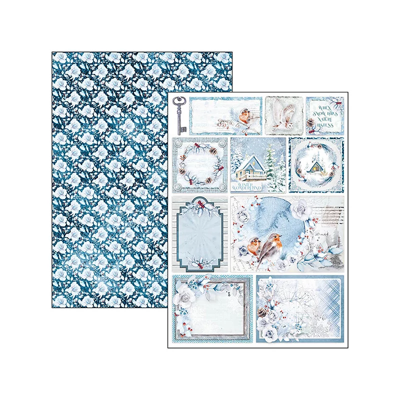 Ciao Bella scrapbook papírkészlet, A4, 9 ív - Téli utazás Creative Pad