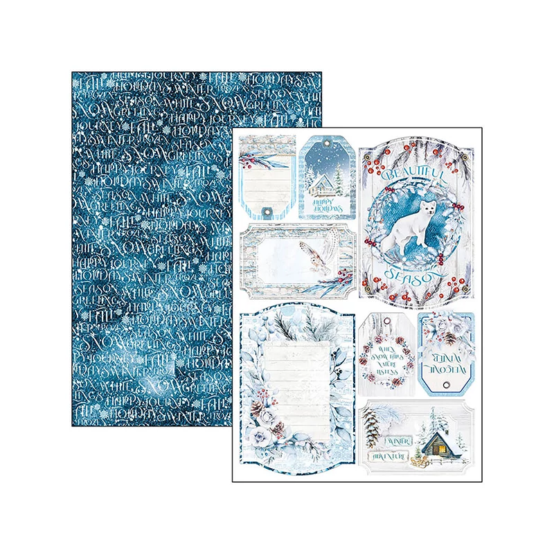 Ciao Bella scrapbook papírkészlet, A4, 9 ív - Téli utazás Creative Pad