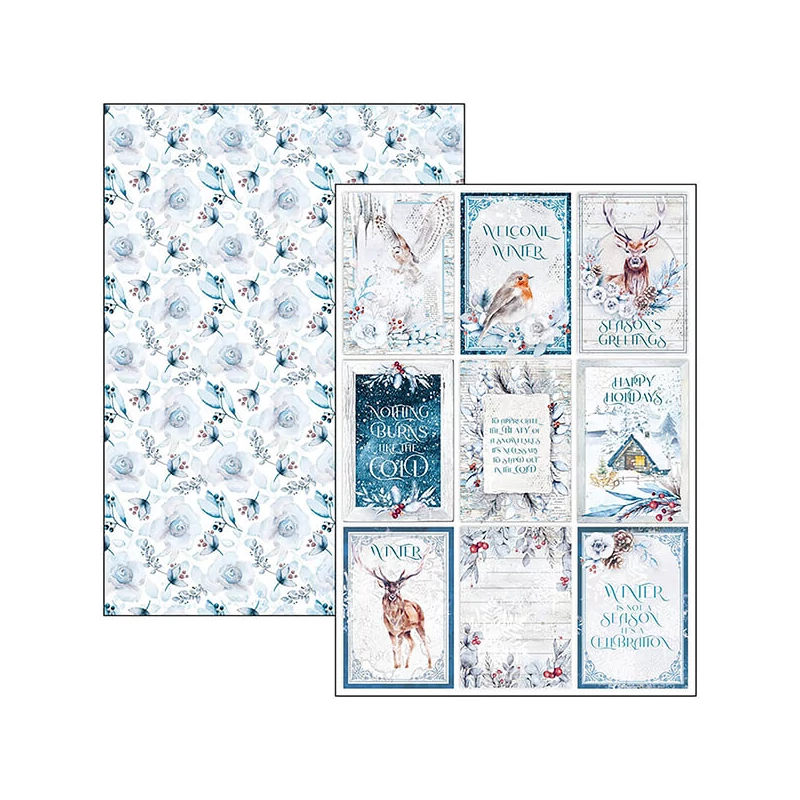Ciao Bella scrapbook papírkészlet, A4, 9 ív - Téli utazás Creative Pad