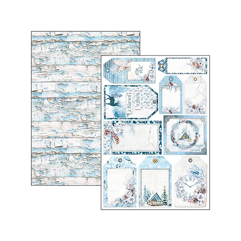 Ciao Bella scrapbook papírkészlet, A4, 9 ív - Téli utazás Creative Pad