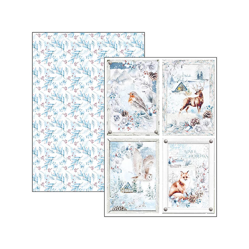 Ciao Bella scrapbook papírkészlet, A4, 9 ív - Téli utazás Creative Pad