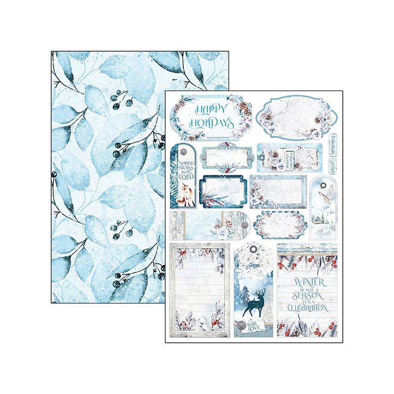 Ciao Bella scrapbook papírkészlet, A4, 9 ív - Téli utazás Creative Pad