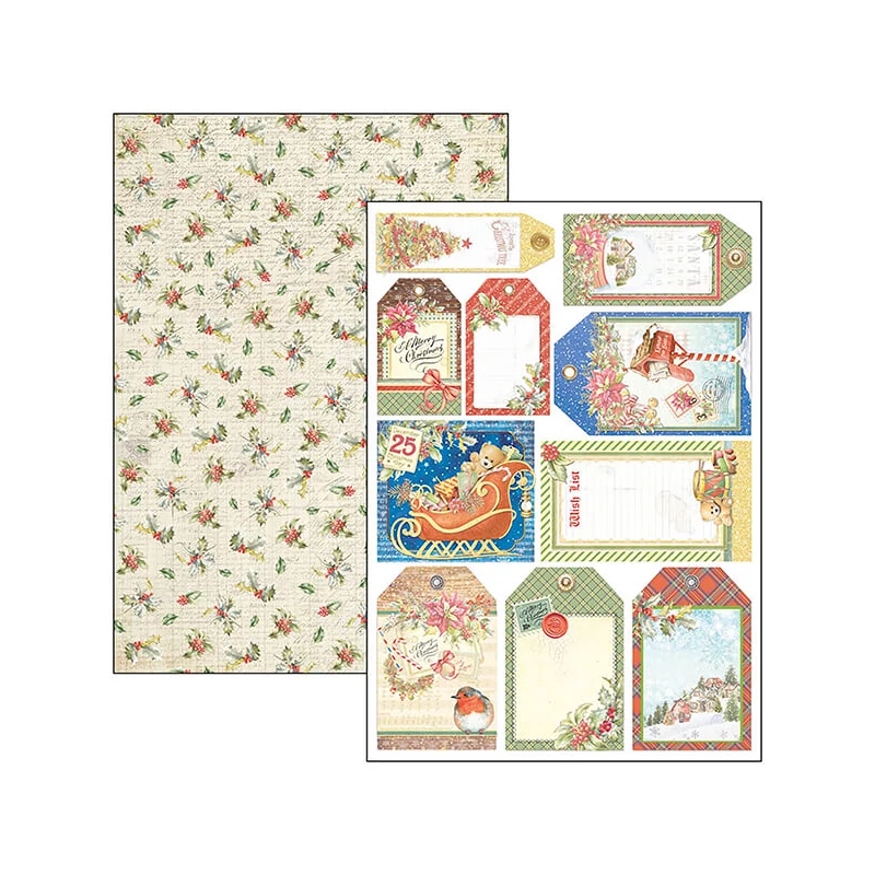 Ciao Bella scrapbook papírkészlet, A4, 9 ív - Kedves Mikulás Creative Pad