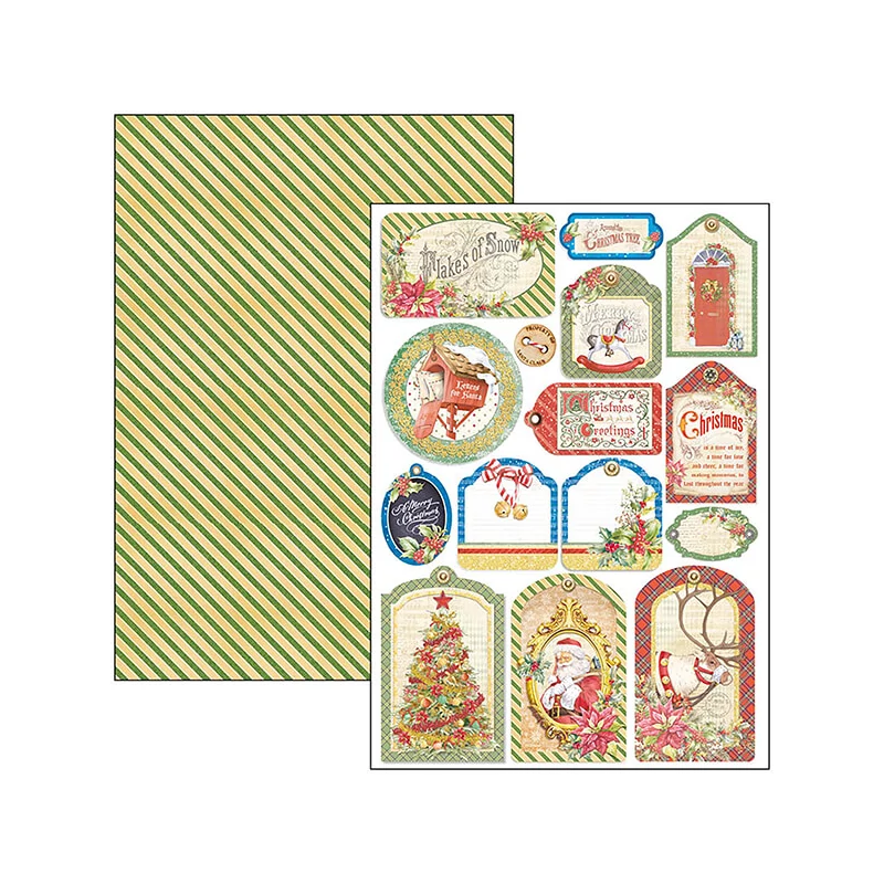 Ciao Bella scrapbook papírkészlet, A4, 9 ív - Kedves Mikulás Creative Pad