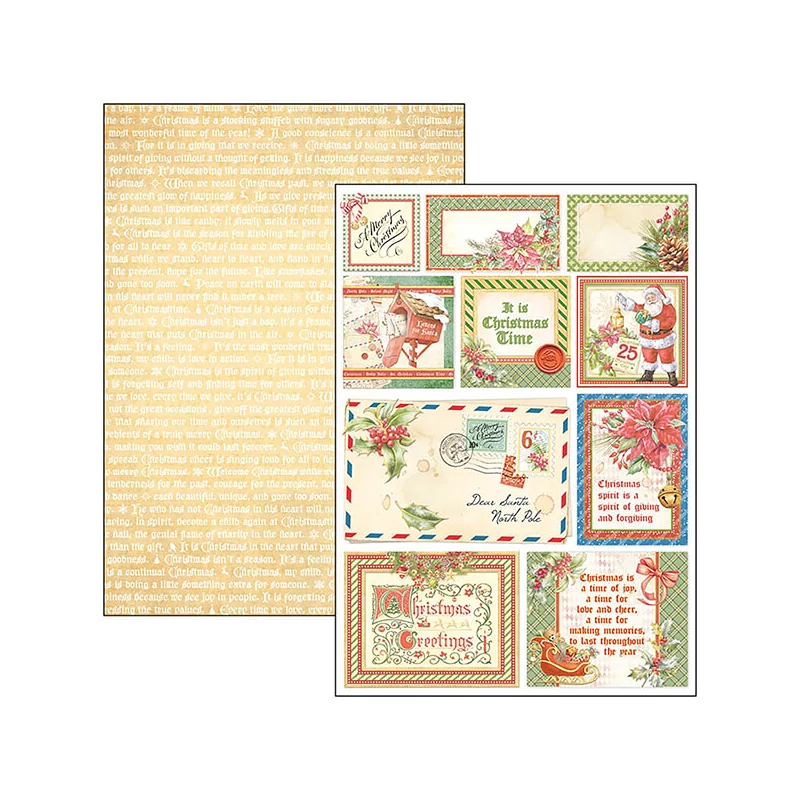 Ciao Bella scrapbook papírkészlet, A4, 9 ív - Kedves Mikulás Creative Pad