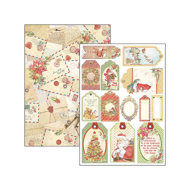 Ciao Bella scrapbook papírkészlet, A4, 9 ív - Kedves Mikulás Creative Pad