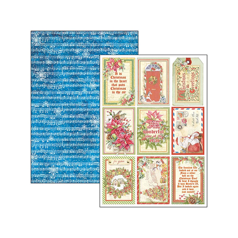 Ciao Bella scrapbook papírkészlet, A4, 9 ív - Kedves Mikulás Creative Pad