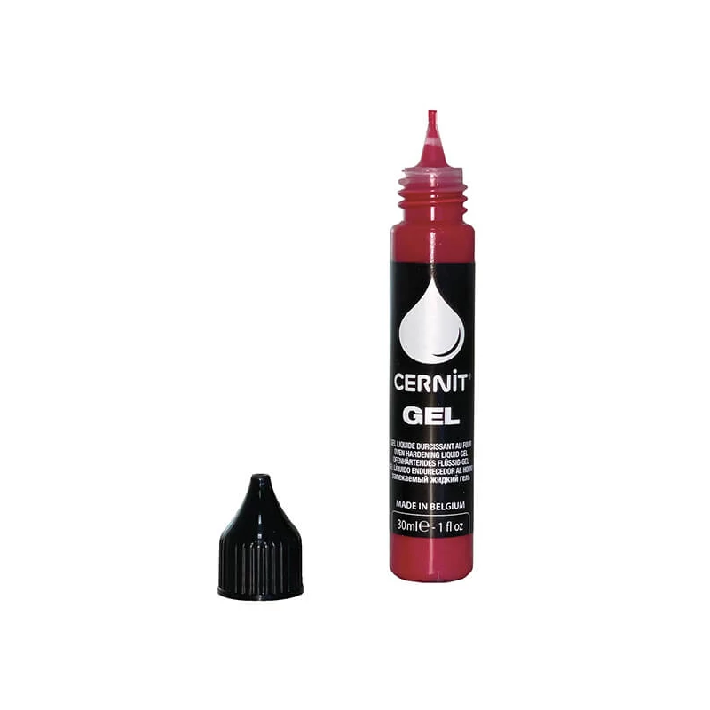 Cernit gel, Liquid folyékony gyurma, 30 ml - piros