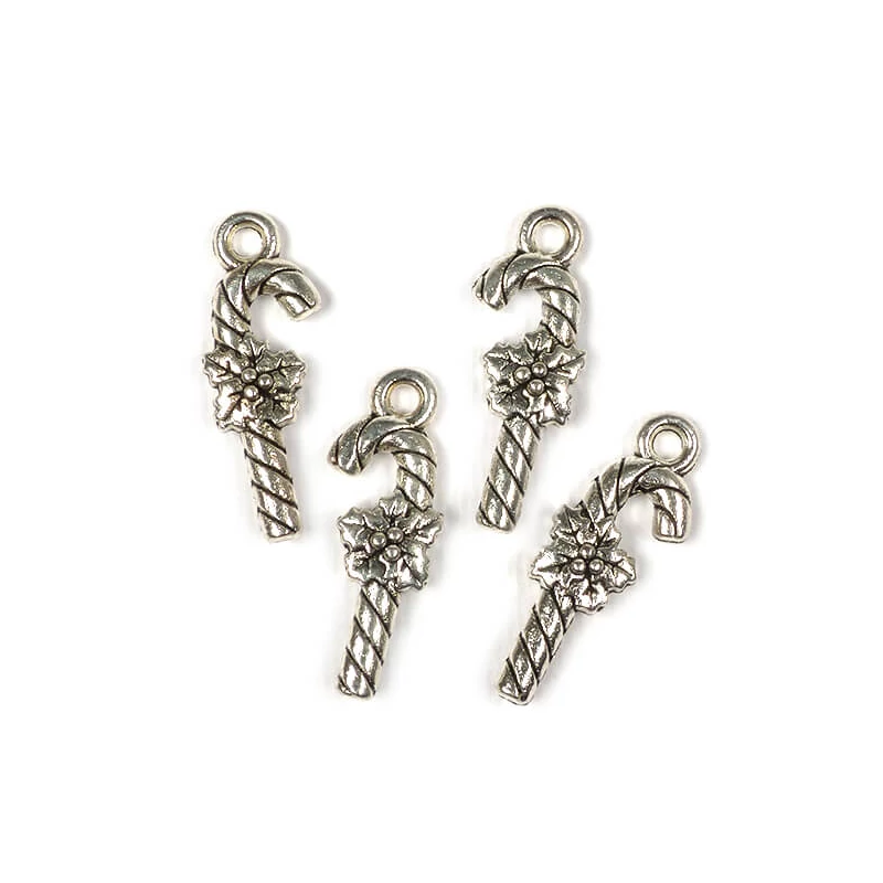 Charm fémdísz, 4 db - nyalóka, 3D