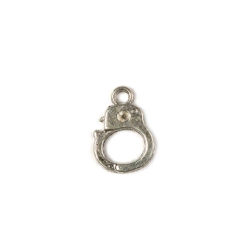 Charm fémdísz, 4 db - bilincs, 3D