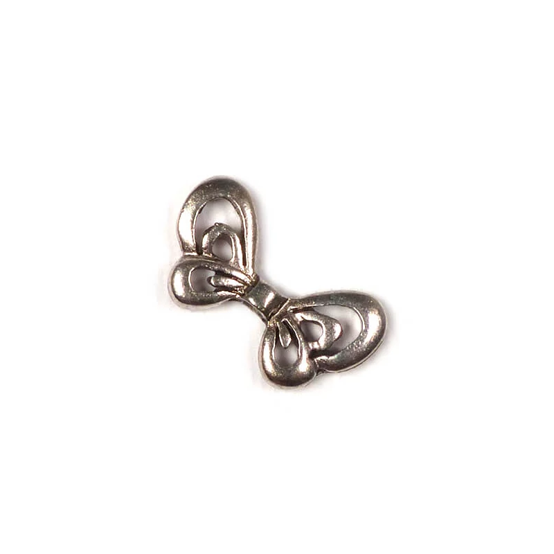 Charm fémdísz, 4 db - pillangószárny, áttört, 3D