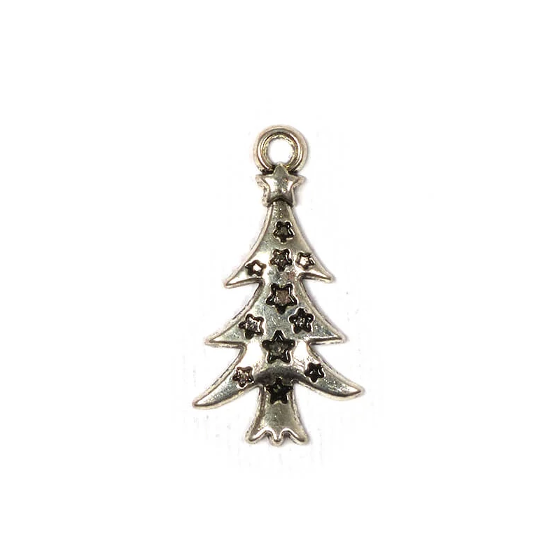Charm fémdísz, 3 db - karácsonyfa