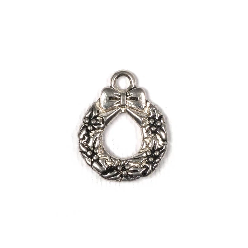 Charm fémdísz, 3 db - koszorú, 3D