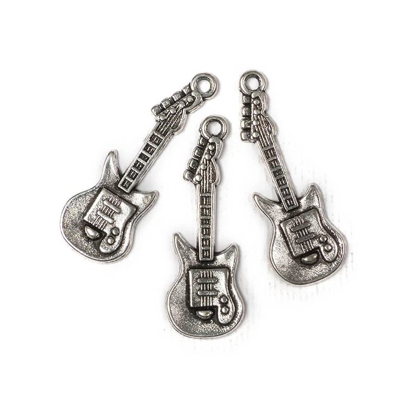 Charm fémdísz, 3 db - gitár