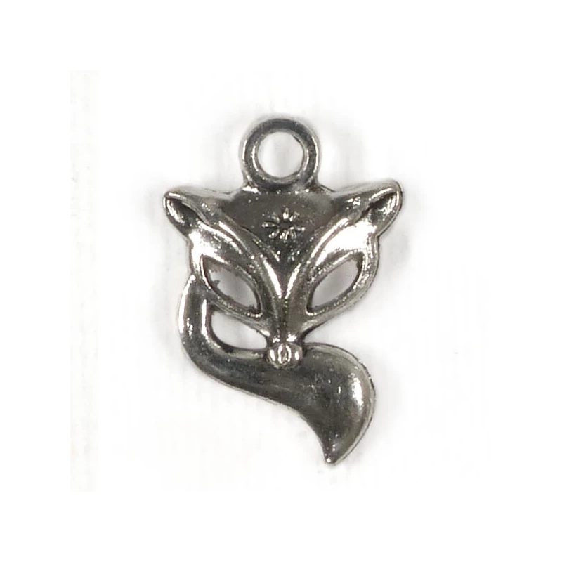 Charm fémdísz, 3 db - róka, 3D
