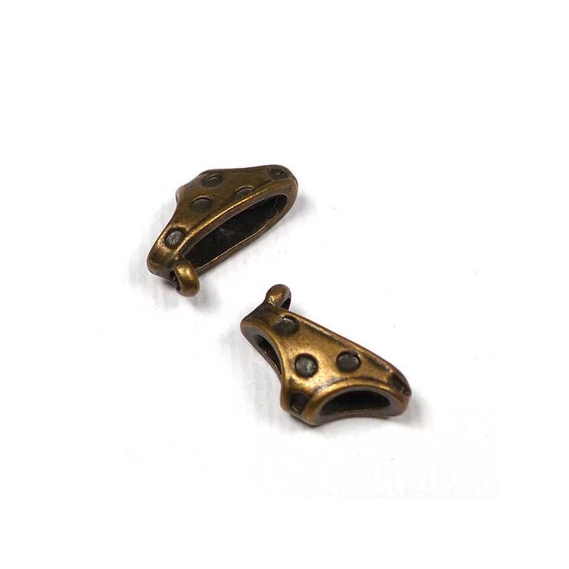 Charm fémdísz, 2 db - bikini alsó, 3D, antik