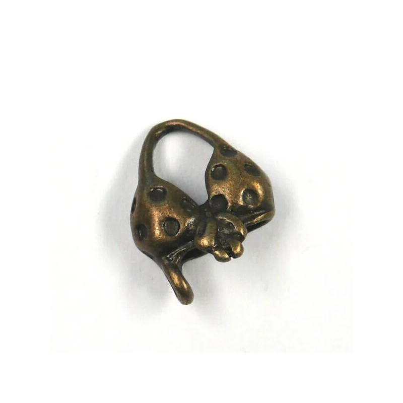 Charm fémdísz, 2 db - bikini felső, 3D, antik