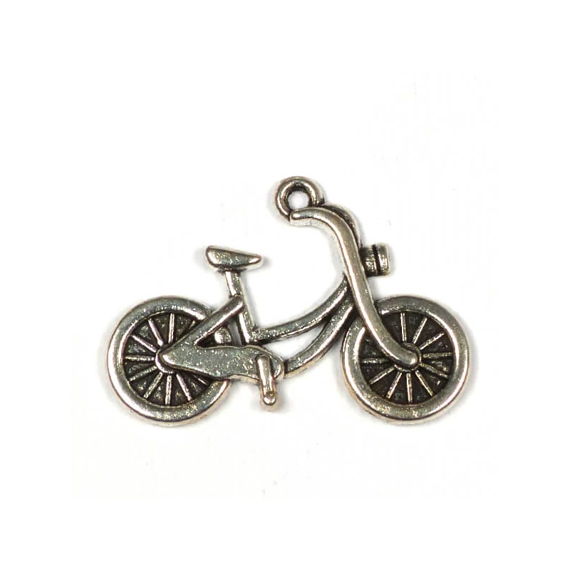 Charm fémdísz, 2 db - bicikli