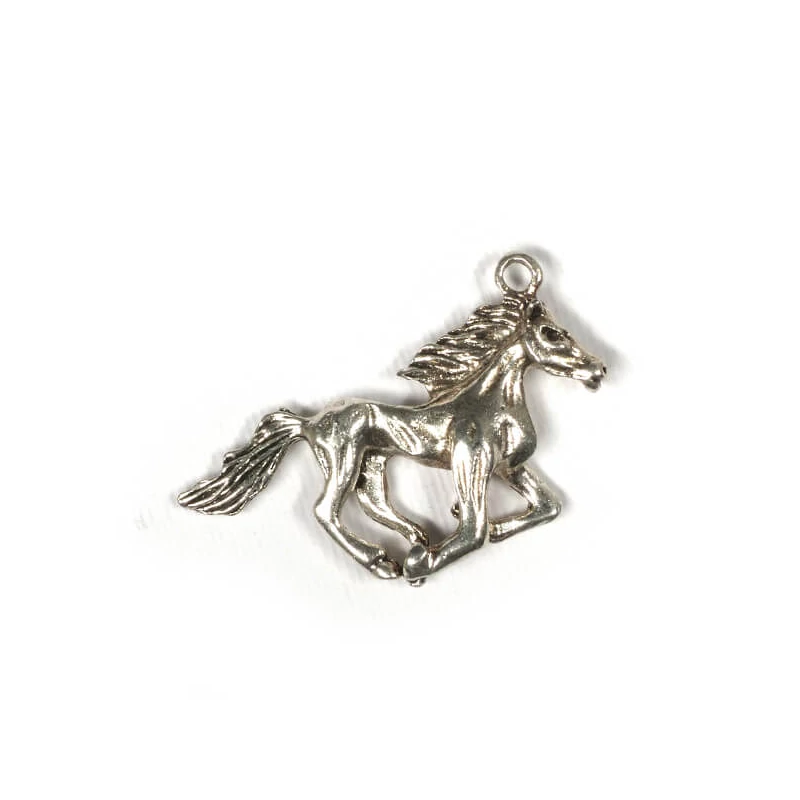 Charm fémdísz, 1 db - ló, 3D