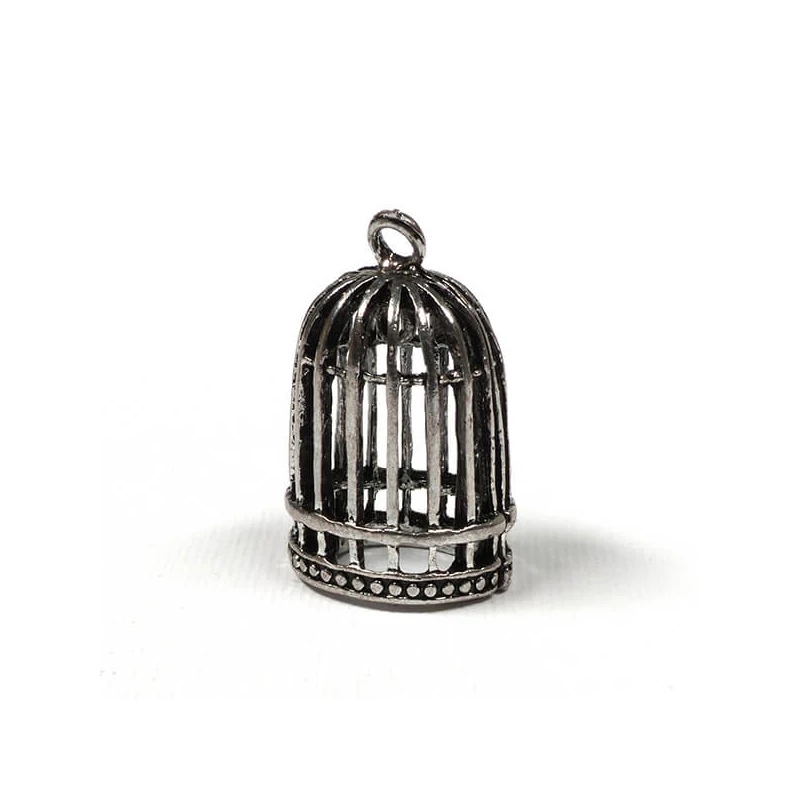 Charm fémdísz, 1 db - kalitka, 3D
