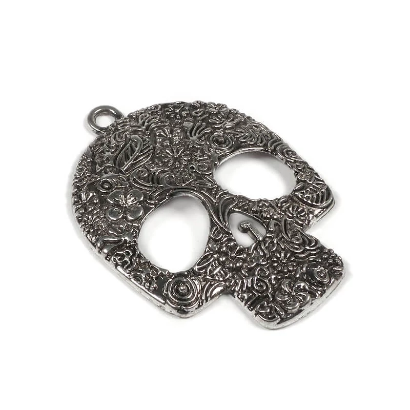 Charm fémdísz, 1 db - koponya