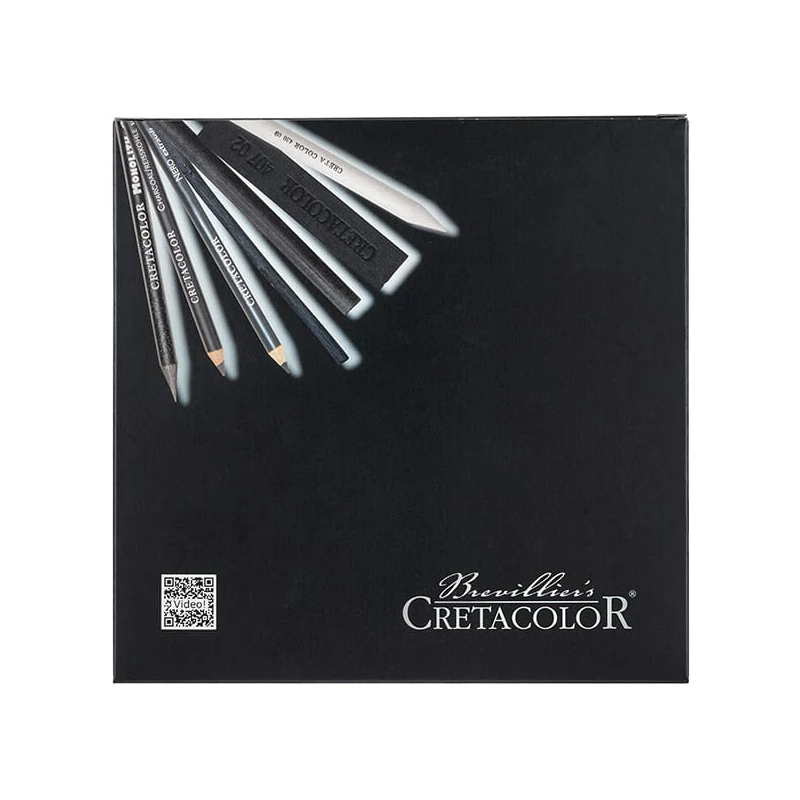 Cretacolor Black Box szén rajzkészlet - 20 db, fadobozos