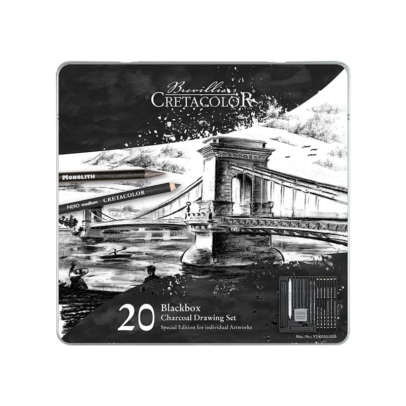Cretacolor Black Box szén rajzkészlet - 20 db, Lánchíd