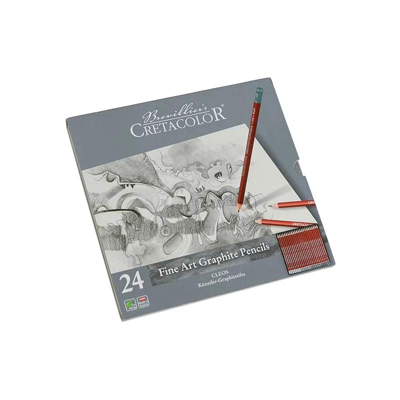 Cretacolor Fine Art Graphite grafitceruza készlet - 24 db, fémdobozos